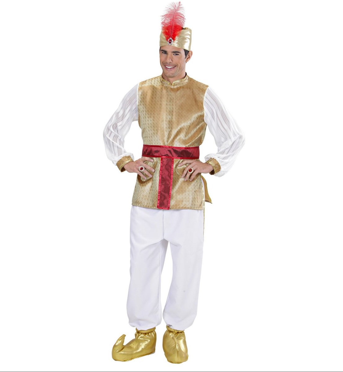 1001 Nacht & Arabisch & Midden-Oosten Kostuum | Rijke Sultan | Man | Medium | Carnaval kostuum | Verkleedkleding